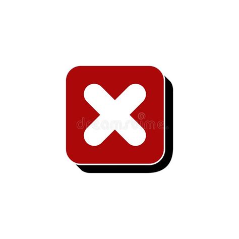 Wrong Cross X Sign Icon Vector Template Illustration Design Vector