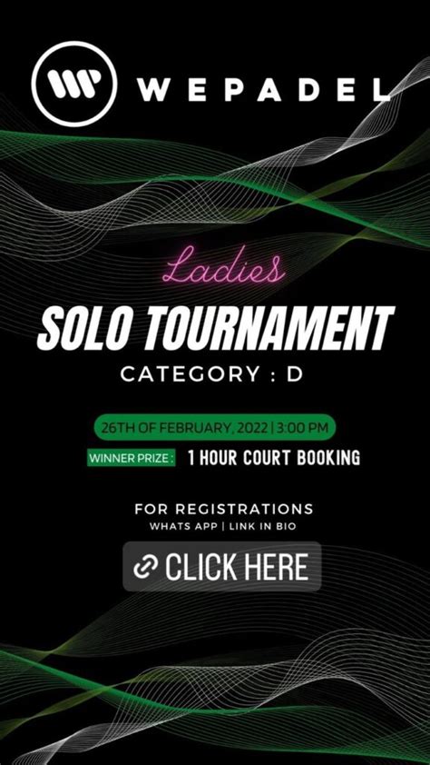 Ladies Solo Tournament Open D We Padel Wecourts Padel Tennis