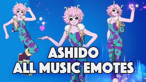 Mina Ashido Dances All Music Emotes That We Have FORTNITE My Hero