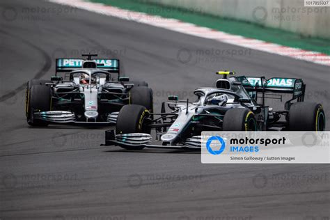 Valtteri Bottas Mercedes Amg W And Lewis Hamilton Mercedes Amg F