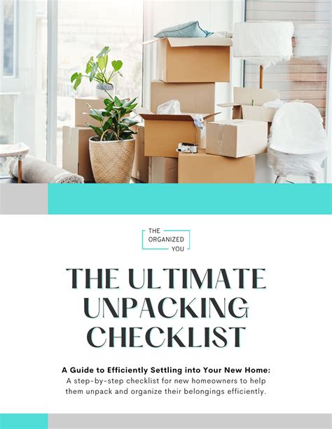 Free Ultimate Unpacking Checklist | The Organized You