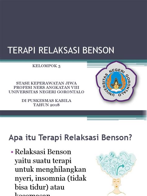 terapi relaksasi benson
