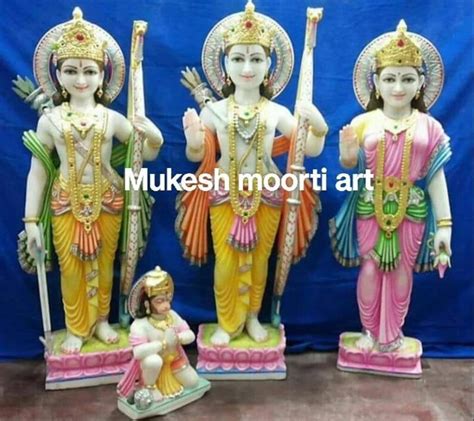 Painted Marble Ram Darbar Murti At Rs 31000 Ram Darbar Marble Statue