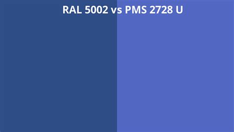 Ral 5002 Vs Pms 2728 U Ral Colour Chart Uk