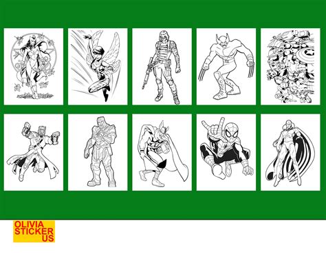 40 X Popular MARVEL Superhero Coloring Book Avengers - Etsy