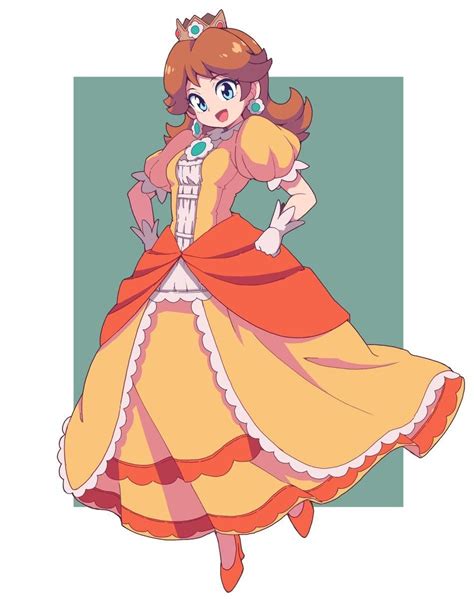 Pretty Princess Daisy Super Mario デイジー姫 ディズニー イラスト かわいい デイジー