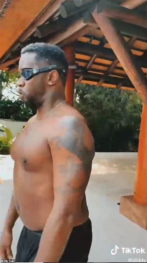 Sean Diddy Combs Goes Shirtless For A Walk In Miami Beach After