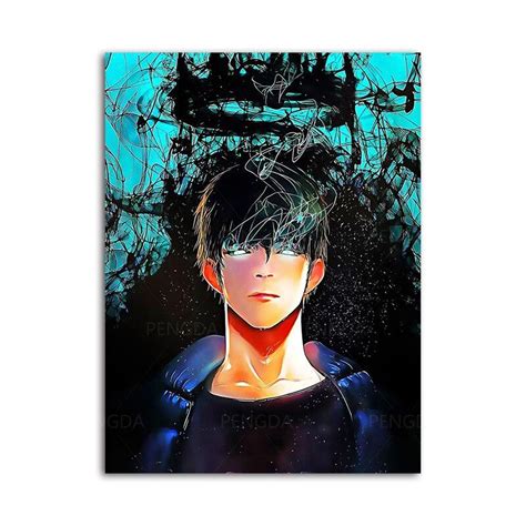 Solo Leveling Poster Sung Jin Woo Fanart Official Merch Solo