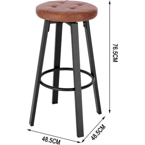 WOLTU Tabouret de Bar avec Siège Similicuir Pivotant Pieds en Métal