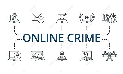 Creative Icons For Online Crimes And Cyber Defense Vector Spyware