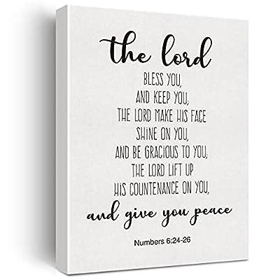 Bible Verse Wall Art May The Lord Bless You Numbers 6 24 26