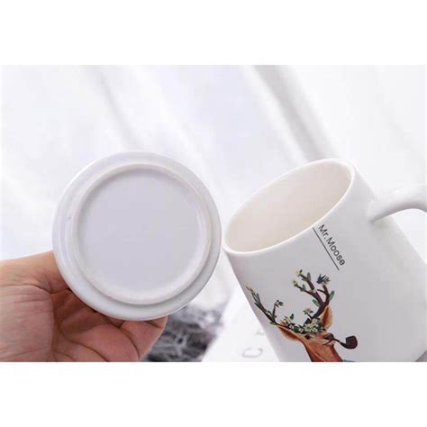 Copo De Ceramica De Chifre Criativo Ins Estilo N Rdico Tampa Caneca