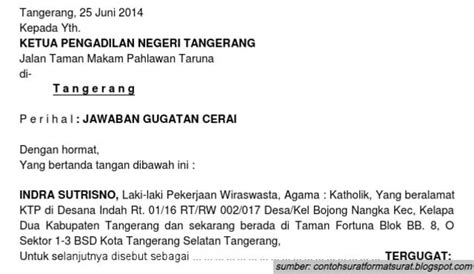 Surat Gugatan Cerai Advokat Contoh Surat Gugatan Cerai Dari Pengacara