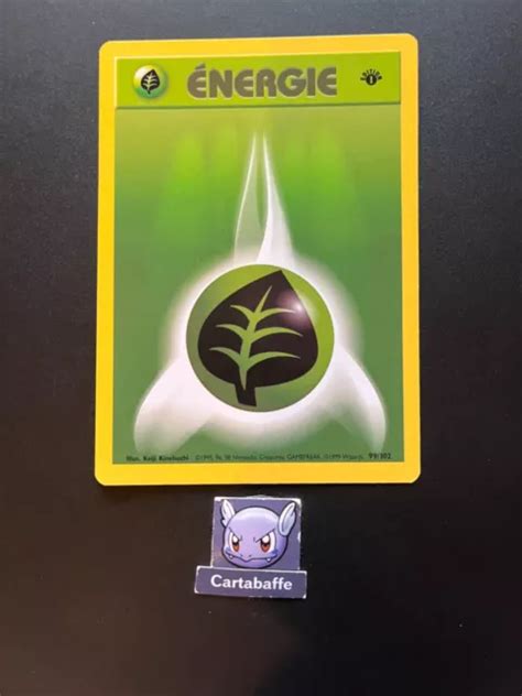 CARTE POKÉMON ENERGIE Plante 99 102 Edition 1 Set de Base Wizards NM