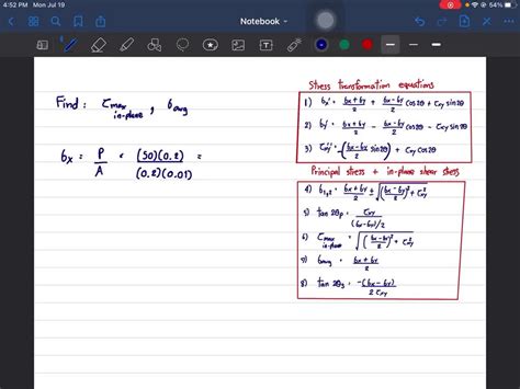 SOLVED Two Horizontal Loads Are Applied As Shown To A Short Section Of