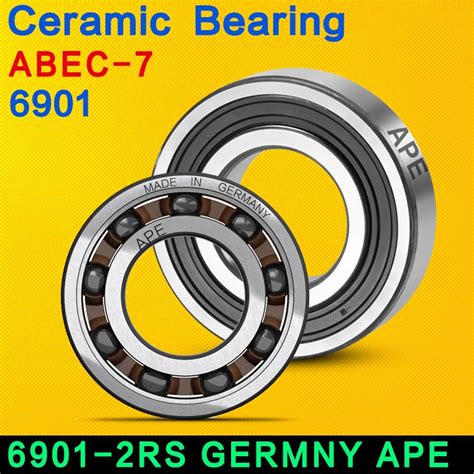 German APE Bearings 6901 2RS Hybrid Ceramic Bearing 12 24 6mm 1PCS ABEC