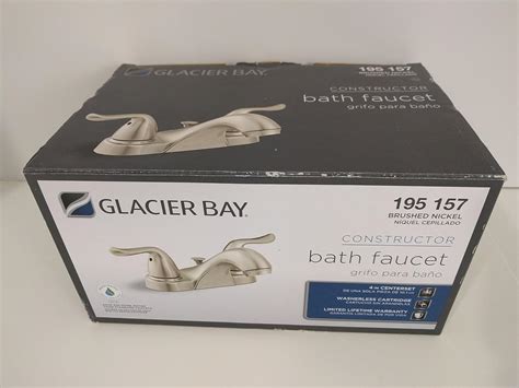 Glacier Bay Constructor Bath Faucet Brushed Nickel Touch On Bathroom