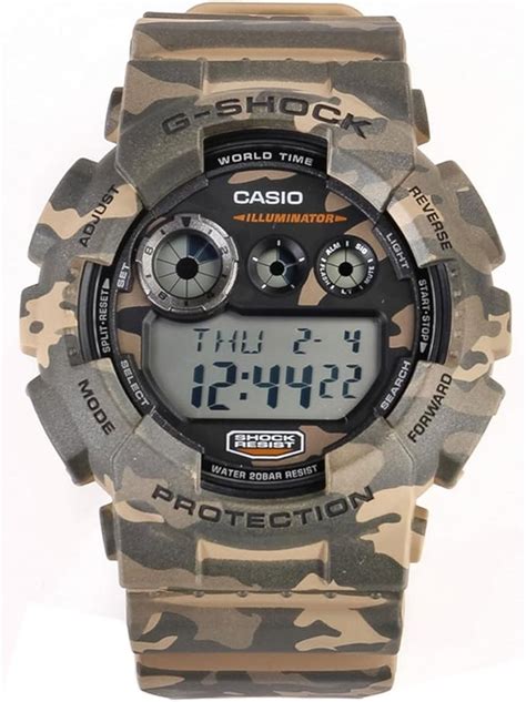 Casio Men S Digital Watch With Resin Strap GD 120CM 5ER Amazon Co Uk