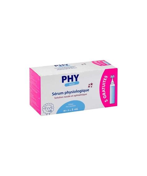 GILBERT Sérum physiologique 5ml boite de 40 5 unidoses gratuites