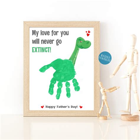 Fathers Day T Handprint Art T For Dad Dinosaur Etsy