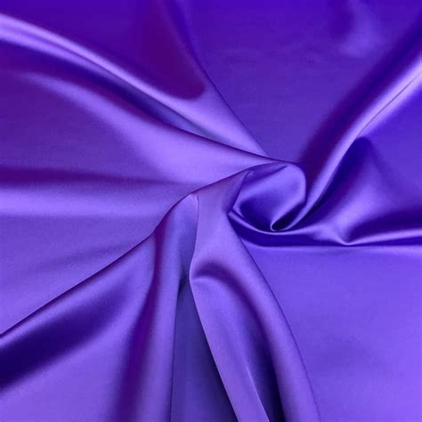 Tissu Satin elasthanne double violet au mètre à petit prix Tissus Lionel