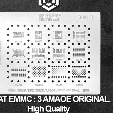 Jual Plat Cetakan Emmc Ufs Nand Umcp Amaoe Original Bga Ic Plat Emmc