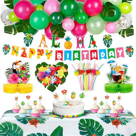 Buy Hawaiian Birthday Party Decorations, Hawaiian Beach Theme Party ...