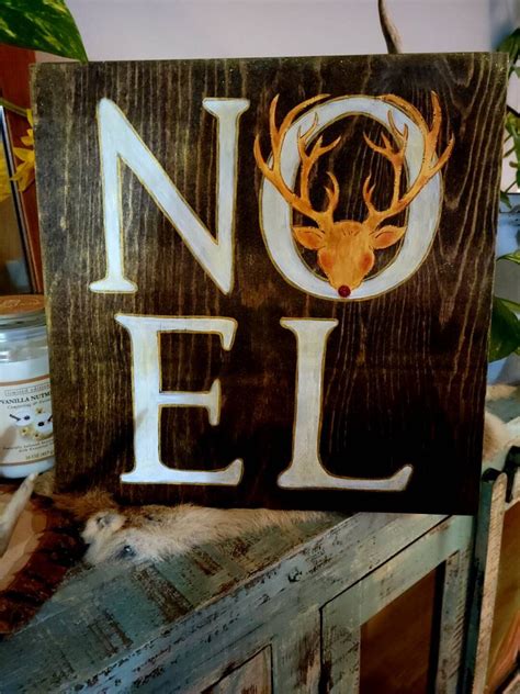 Noel Signhandpainted Noel Wood Signchristmas - Etsy