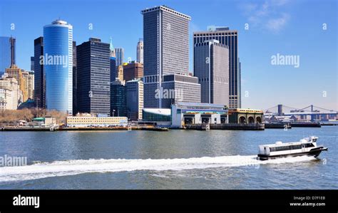 New York City skyline form the harbor Stock Photo - Alamy