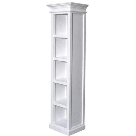 Halifax White Painted Tall Narrow Bookcase Duck Barn Interiors