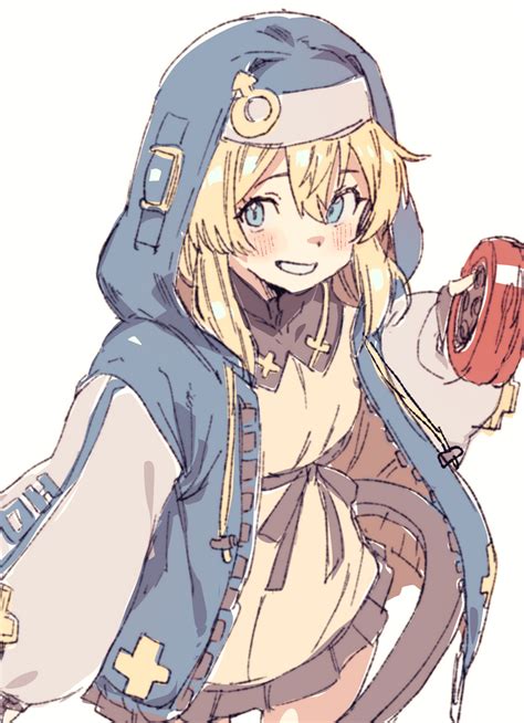 Safebooru 1boy Androgyne Symbol Black Gloves Blonde Hair Blue Eyes Blush Bridget Guilty Gear