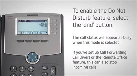 Cisco Ip Phone Spa504g Do Not Disturb Video Training Youtube