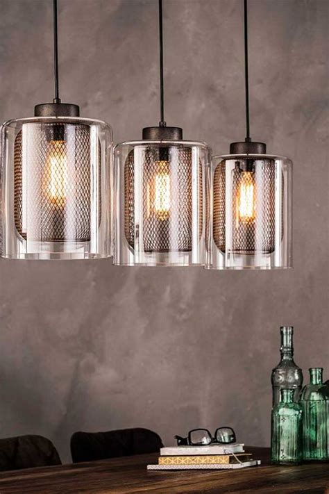 Esstisch Pendelleuchte Achrias Im Loft Style Aus Metall Und Glas Lamp