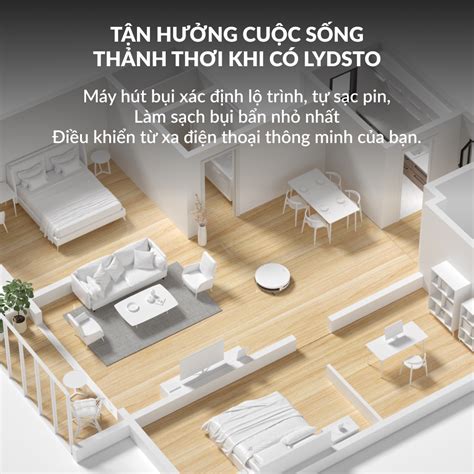 ROBOT HÚT BỤI LAU SÀN LYDSTO G2D TRẮNG ĐEN SmartPHC Solutions for