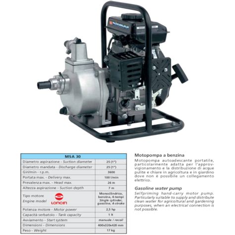 Motopompa A Benzina Msa Airmec Agrifarm