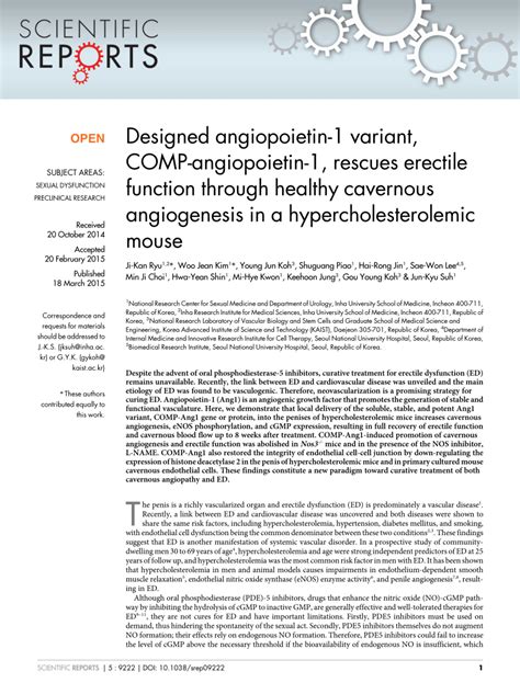 Pdf Designed Angiopoietin 1 Variant Comp Angiopoietin 1 Rescues