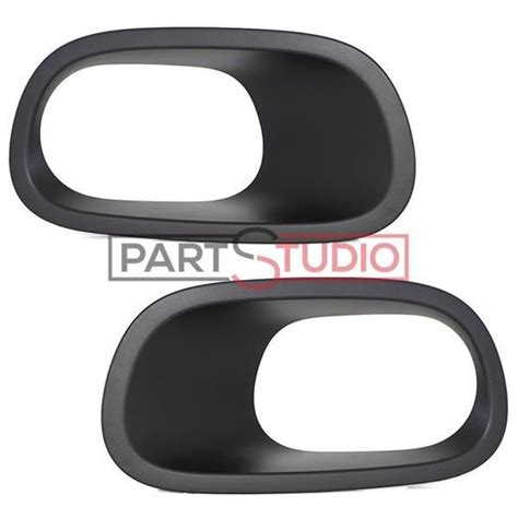 Set Des Deux Contours De Phares Antibrouillards Noir Pare Chocs Avant