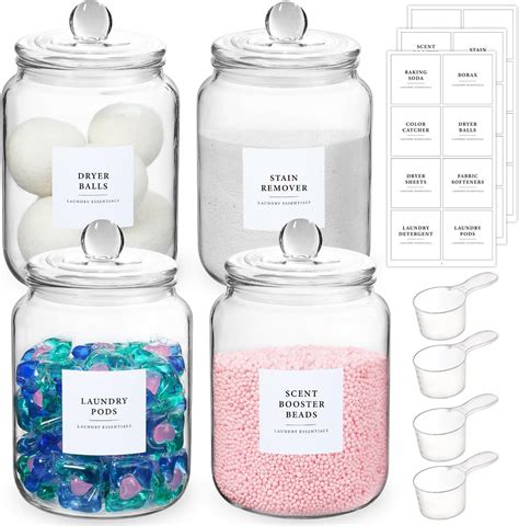 Amazon Glass Jars For Laundry Room Organization And Storage Pcs