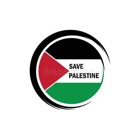 Save Palestine Logo Free Gaza Vector Design Stock Vector