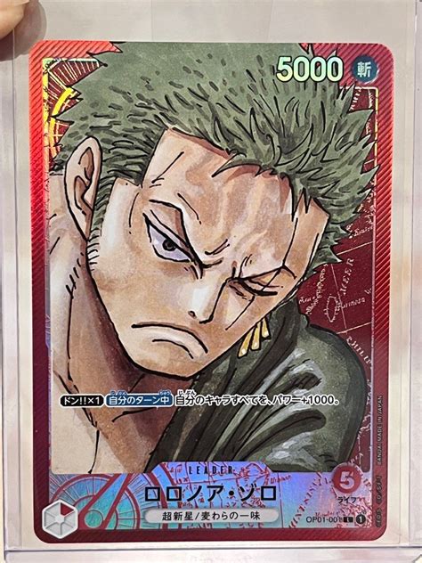 One Piece Op Op Zoro Leader Aa Card Hobbies Toys Toys Games