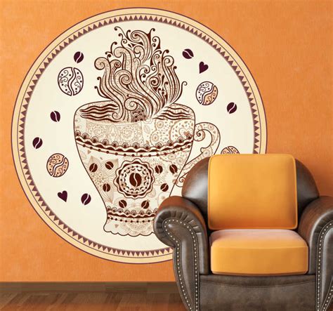 Hot Cup of Coffee Wall Sticker - TenStickers