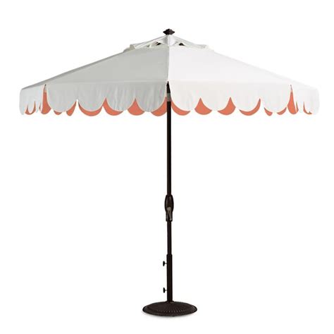 Seaside Scallop Guava Designer Umbrella Umbrella Designs Patio