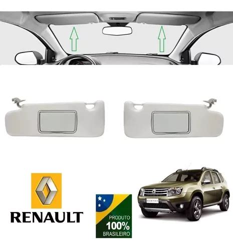 Quebra Sol Renault Duster 2015 Cinza Claro Par Frete grátis