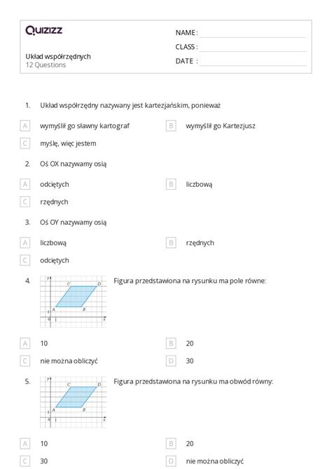 Ponad Uk Ady Wsp Rz Dnych Arkuszy Roboczych Dla Klasa W Quizizz