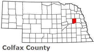 Colfax County On The Map Of Nebraska 2024 Cities Roads Borders And