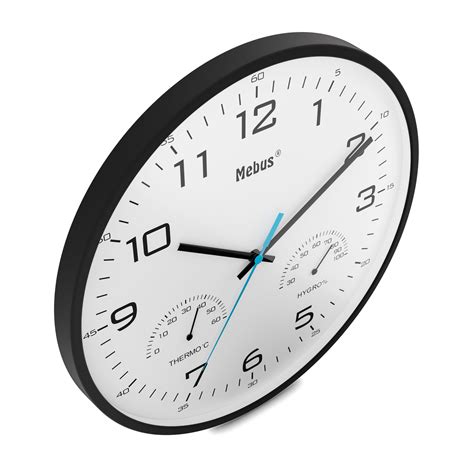 Quartz Wall Clock With Thermo And Hygrometer Albert Mebus Gmbh