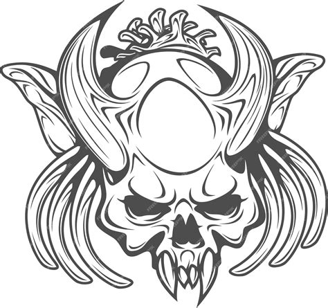 Premium Vector Skull Head Vector Tattoo Sticker