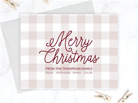 Personalized Christmas Card Personalized Holiday Card Folding Christmas ...