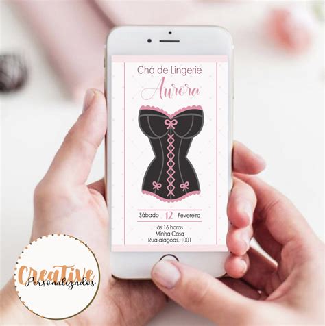 Convite Digital Chá de Lingerie Elo Produtos Especiais