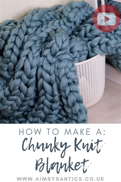 How To Make A Chunky Knit Blanket Chunky Knit Blanket Diy Knitted